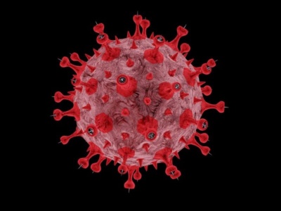 図1 新型コロナウイルスの表面に無数あるS蛋白質。この突起を認識するワクチンの開発が急ピッチで進んでいるが…（画像：123RF）